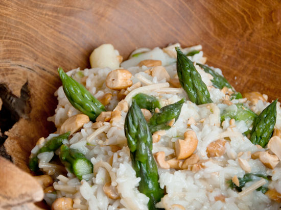 Asperge cashew pilaf