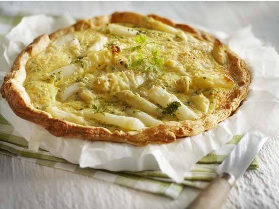 Aspergequiche met graskaas