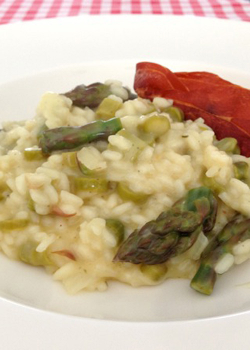 Risotto met groene asperges