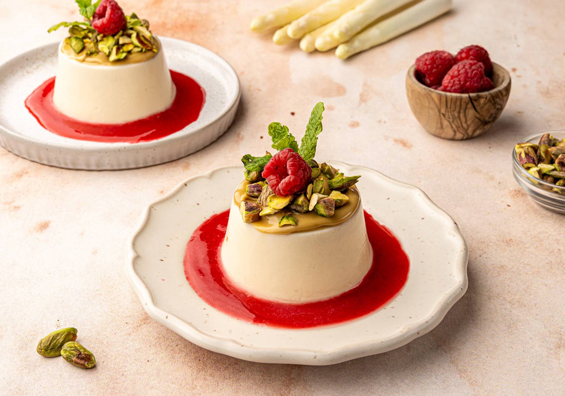 Asperge panna cotta